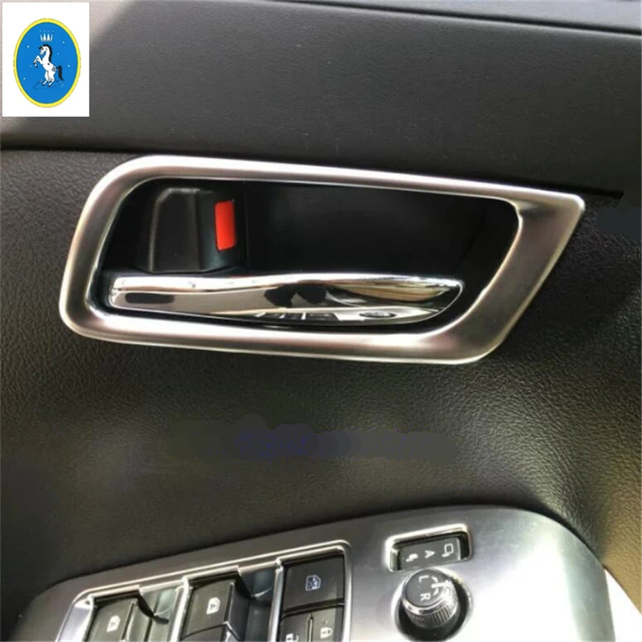 Yimaautotrims авто аксессуар Передняя Автомобильная внутренняя дверная ручка крышка чаши отделка ABS подходит для Toyota Alphard/Vellfire AH30