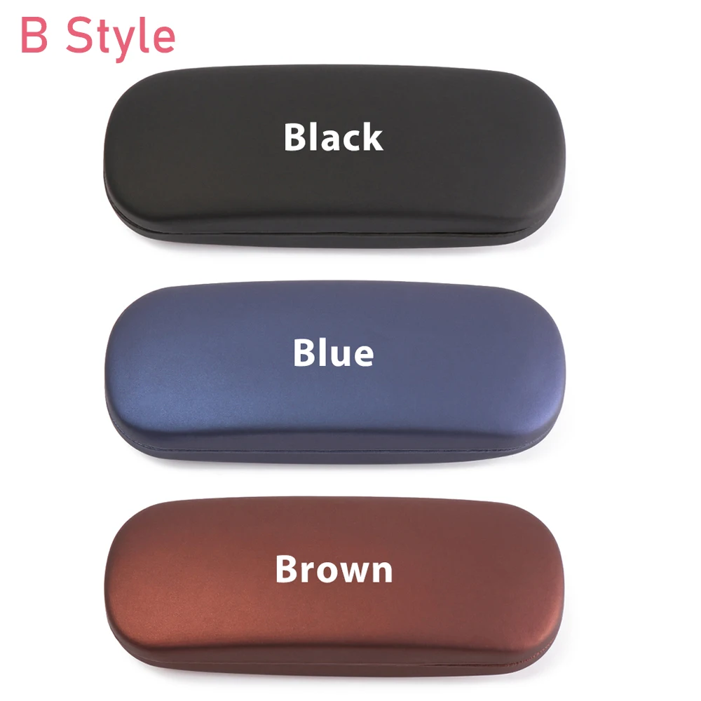 Eyewear Protector Eyeglass Pouch Reading Glasses Box Portable Spectacle Cases Unisex Leather Waterproof Hard Frame 1PC glasses case glasses storage bag zipper eyewear box