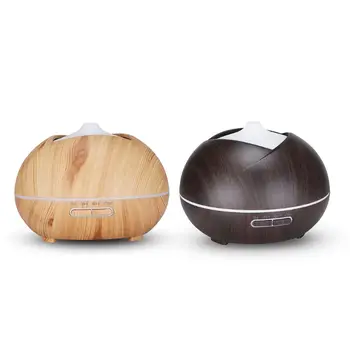 

Wood Grain Humidifier Remote Control Essential Oil Aroma Diffuser Colorful Light