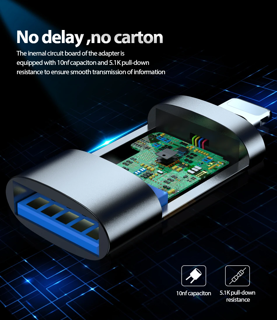 ACCEZZ для iPhone OTG адаптер USB 3,0 для iPhone 11 Pro XS Max X XR 8 7 Plus OTG USB Flash IOS13 преобразователь освещения для iPad