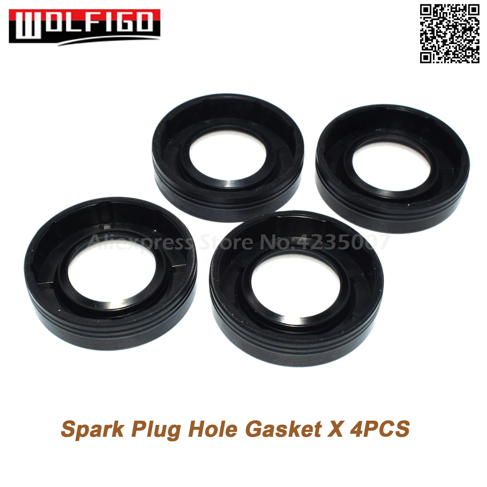 Spark Plug 4PCS WOLFIGO комплект прокладок клапанной крышки двигателя 11121485838 для MINI R50 R52 R53 ONE COOPER 11 12 7 513 066, 713478700,11127513066 - Цвет: Spark Plug 4PCS