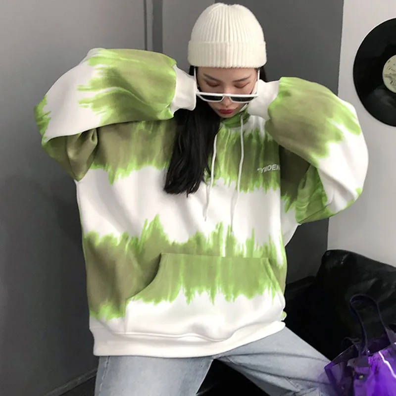 Tie-dye Gradient Color Pullover Sweater Women