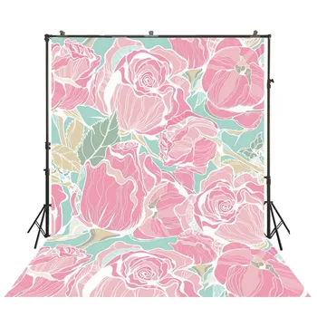 

HuaYi artistic photography wonderful romantic flowers decoration background photography for newborn photoshoot backdrops D-8742