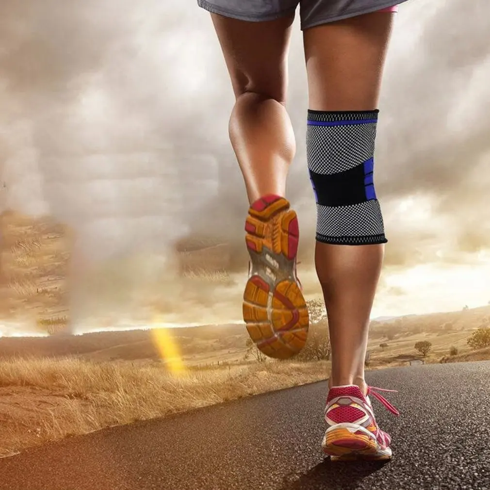 

New Sports Knee Support Silicone Pad Knee Brace Protection for Athletes Stability Patella High Elasticity Increase Endurance