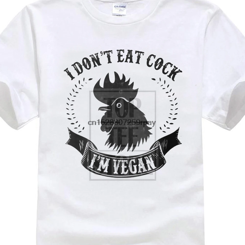 Organic Cotton Vegan Tshirt I Don T Eat Cock Funny Slogan Parody Top Gift S 5xl New Grey Unisex Tops Tee |