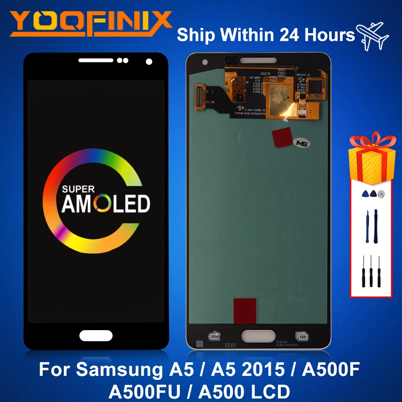 5 0 &quotSuper AMOLED для Samsung Galaxy A5 2015 LCD SM-A500F SM-A500FU сенсорный экран дигитайзер Запчасти A500