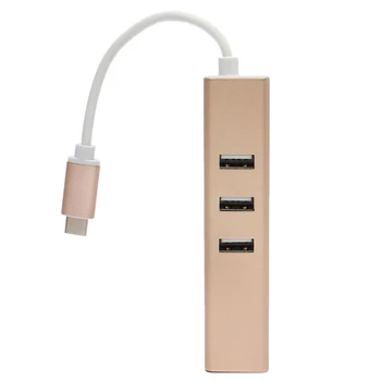

LAN Ethernet Hub USB Adapter External Network Card Kilomega Laptop Connectors Aluminium Alloy Type-c To RJ45