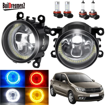

Angel Eye Fog Light Assembly For Dacia Sandero Hatchback 2008-2015 Car 20W Fog Lamp with Halo Ring Daytime Running Light H11 12V