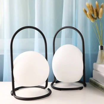 

New Table Lamp Geometric Bedside Lamps Warm White Light Rechargeable RGB Color Changing Night Light for Bedrooms F25