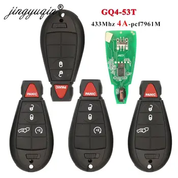 Keyforkess GQ4-53T 433MHz 4A Chip Fobik Remote Car Key fob per Dodge RAM Jeep Cherokee Sport KL Chrysler Town & Country 2014