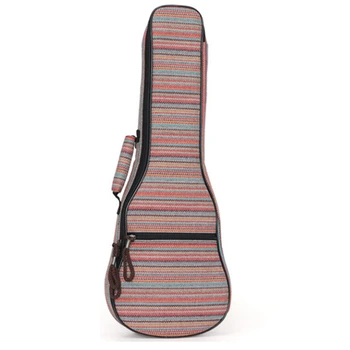 

21 Inch / 23 Inch Ethnic Knitting Style Ukulele Bag Backpack Double Shoulder Strap Cotton Padded Ukulele Carrying Case(Pink)