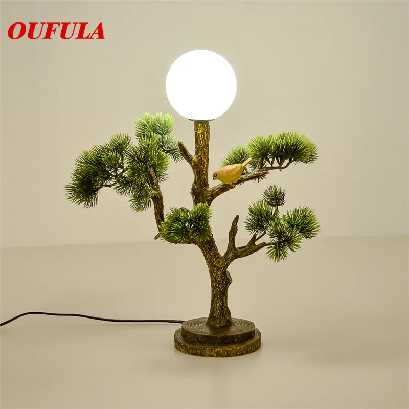 

OUTELA Table Lamp Desk Resin Modern Contemporary Office Creative Decoration Bed LED Lamp for Foyer Living Room Bed Room