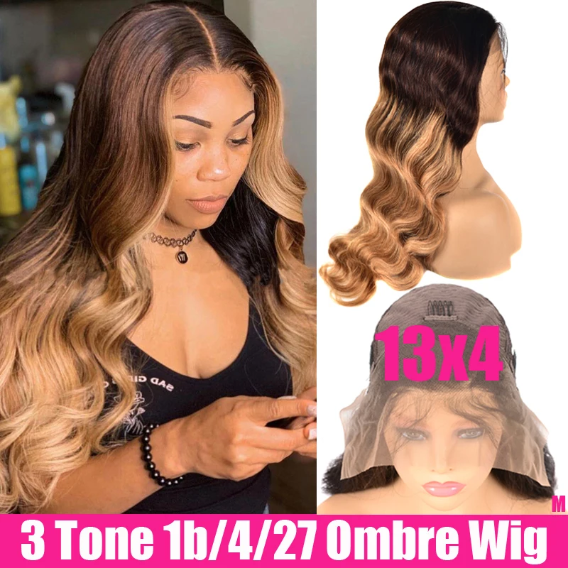 13x4 Brazilian Body Wave Lace Front Wig Ombre Human Hair Lace Frontal Wigs Glueless Remy Lace Front Human Hair Wigs For Women