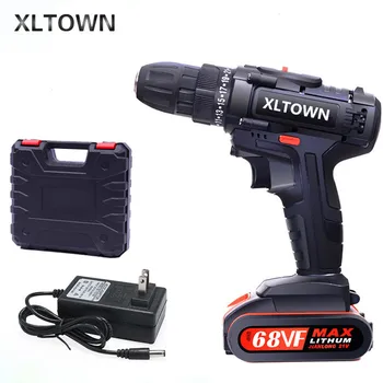 

XLTOWN 68VF electric screwdriver with impact drill function household hand drill multi-function lithium battery Power tool