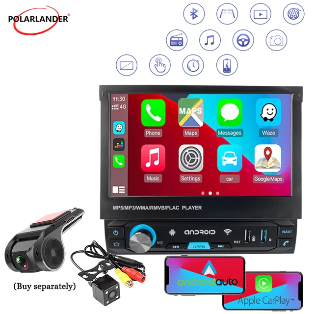 Comprar Radio de Coche Hizpo 7'' Single 1 Din AutoRadio CarPlay