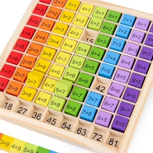 Jouets éducatifs en bois Montessori pour enfants, 99 jouets pour bébés, Table de Multiplication, outils d'enseignement des maths et de l'arithmétique