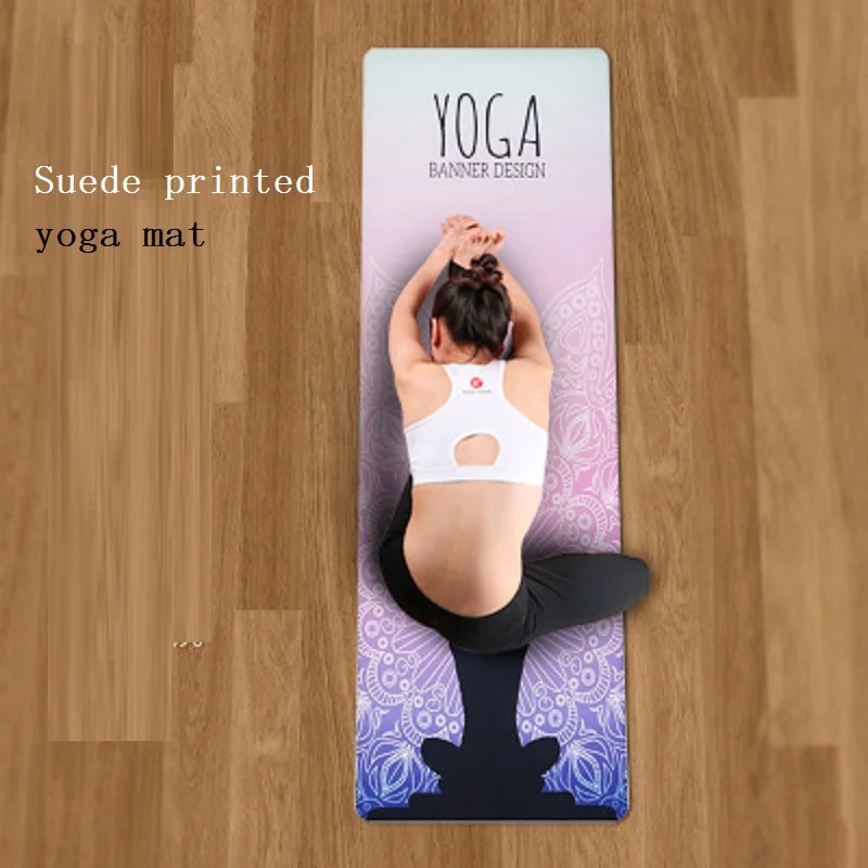

1.5MM Thick Suede Printed Yoga Mats for Exercise Yoga and Pilates