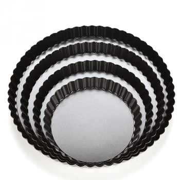 

4Pcs Quiche Pans Removable Loose Bottom Mini Tart Pans Set Baking Tray Tart Mold Non-Stick Cheesecake Pan Bakeware
