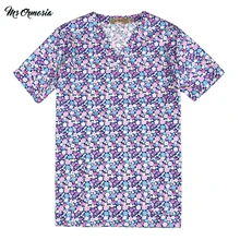 Msormoasia хлопковая медицинская одежда хирургические ткани медицинские скрабы для ухода за зубами Униформа хирургический халат рубашки для унисекс просто Топ