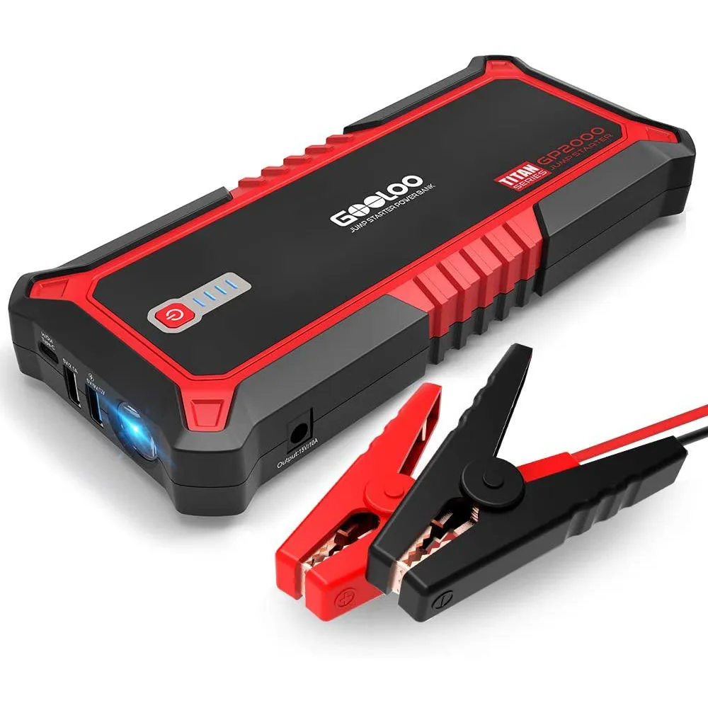 Стартер GOOLOO автомобильный повышенной надежности 3 0 А с USB портом и быстрой зарядкой (до 10 л бензинового или 7