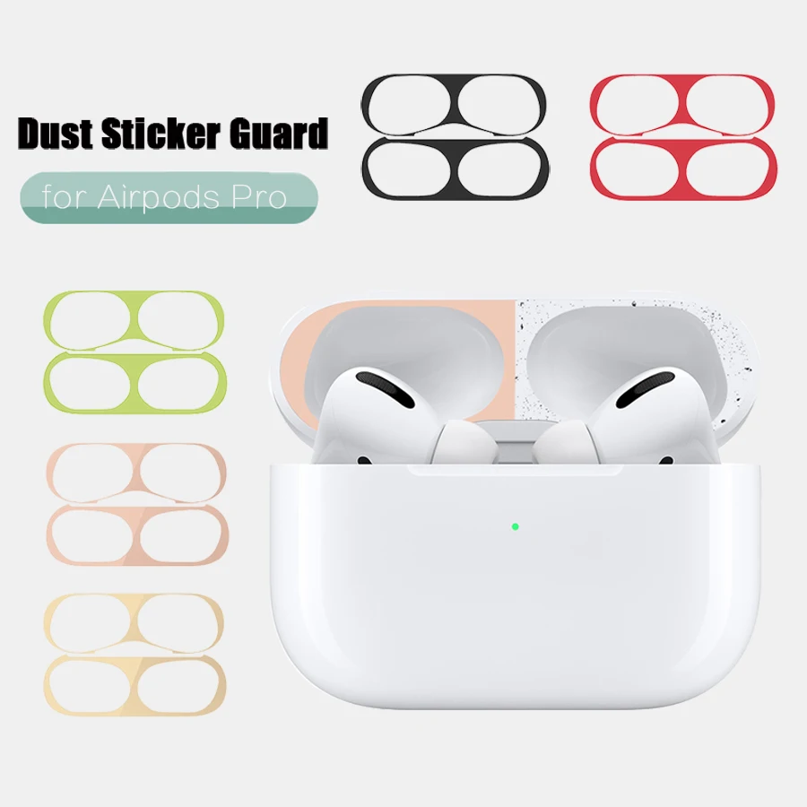 Пылезащитная наклейка для AirPods Pro Чехол металлическая коробка для наушников защитная оболочка пленка для Apple AirPods 3 Аксессуары 2019