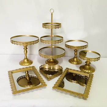 

3-10 Piece Wedding Cake Stand Cupcake Base, Decorative Centerpiece for Parties
