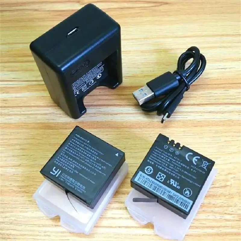 Аккумуляторная батарея для Xiaomi YI 2 двойной зарядный USB-чехол Lite экшн-камеры 4K + 1400