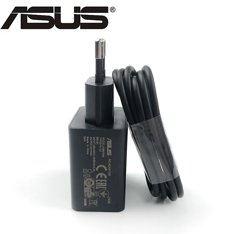 Оригинальное Европейское зарядное устройство ASUS, 5 В/2 А, настенный черный адаптер питания для зарядки, микро кабель для ASUS zenfone 2 3 5z 3s max 4 m1 zb602kl plus