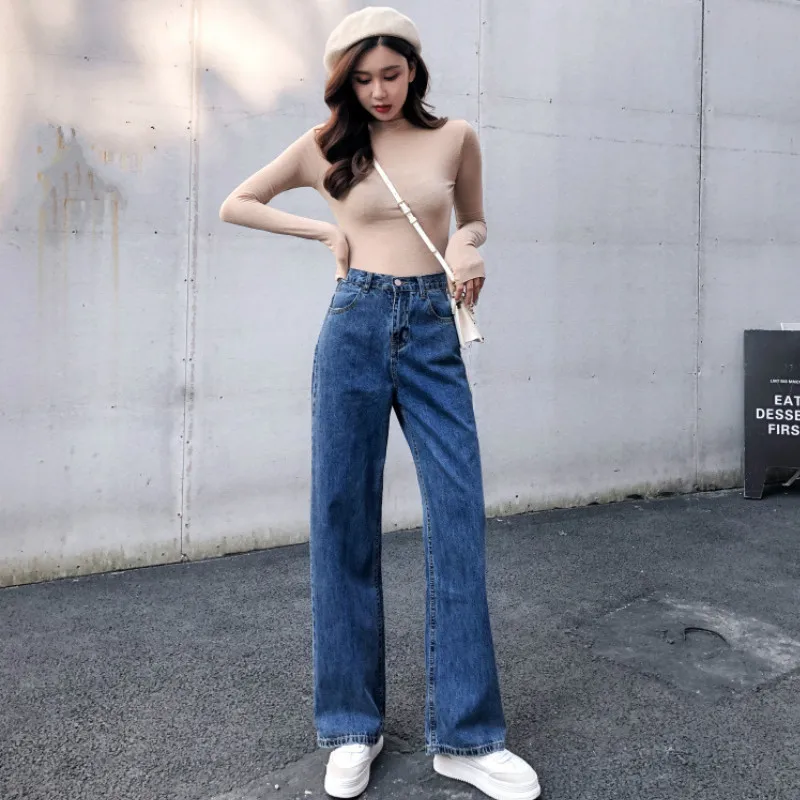 160 -185 Cm Height Women Jeans Tall Wide Leg Long Pants Mom High Waisted Jeans Female Extended Loose Casual Black Denim Pants 160 -185 Cm Height Women Jeans Tall Wide Leg Long Pants Mom High Waisted Jeans Female Extended Loose Casual Black Denim Pants