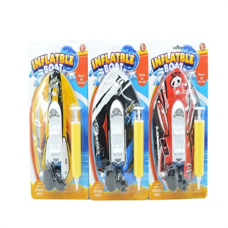 

Creative Inflatable Spring Play with Water Speedboat Children Bath Tub Toy Boat Bath shang lian chuan Summer Play Water Toy