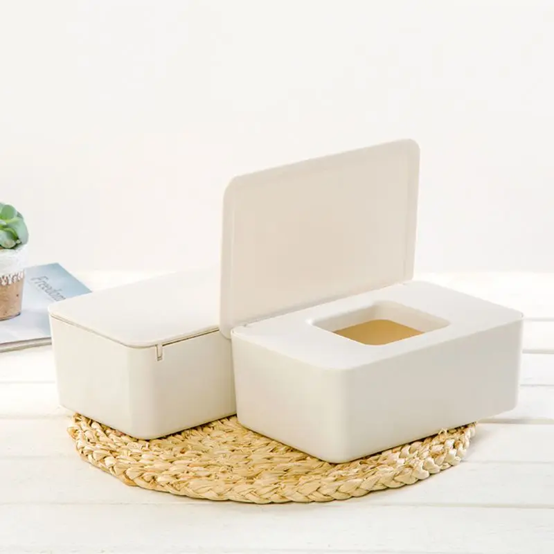 

Wet Wipes Dispenser Holder Tissue Storage Box Case with Lid for Home Stores