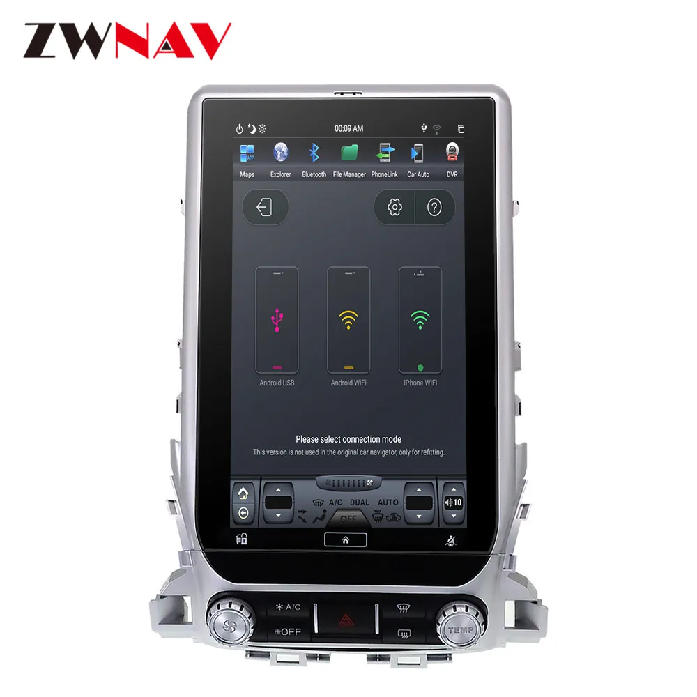 Top 13.6" Android 9.0 DSP Car GPS Navigation For TOYOTA LAND CRUISER LC200 2016-2019 Multimedia player radio tape recorder head unit 2
