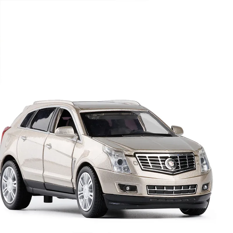 Изысканный подарок 1:32 Cadillac SRX внедорожная модель сплава автомобиля, моделирование литой звук и свет оттягивающаяся назад Модель