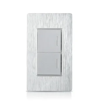 

Switch socket silver socket type panel two open dual control switchs panel