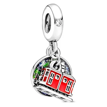 

Original Colourful Enamel Hong Kong Peak Tram Pendant Beads Fit 925 Sterling Silver Bead Charm Bracelet Diy Jewelry