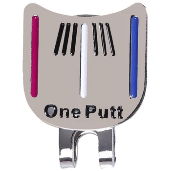 

netic cap clip removable metal golf one putt aiming ball marker set Color