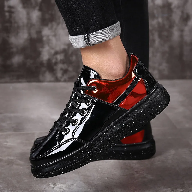 

Men shoes 2019 New Men Vulcanized shoes of the trend of men shoes shiny breathable wild youth casual shoes MLHX014