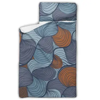

Abstract Waves Hairy Shell Nap Mat with Pillow for Toddler Boys and Girls Ideal for Daycare and Preschool