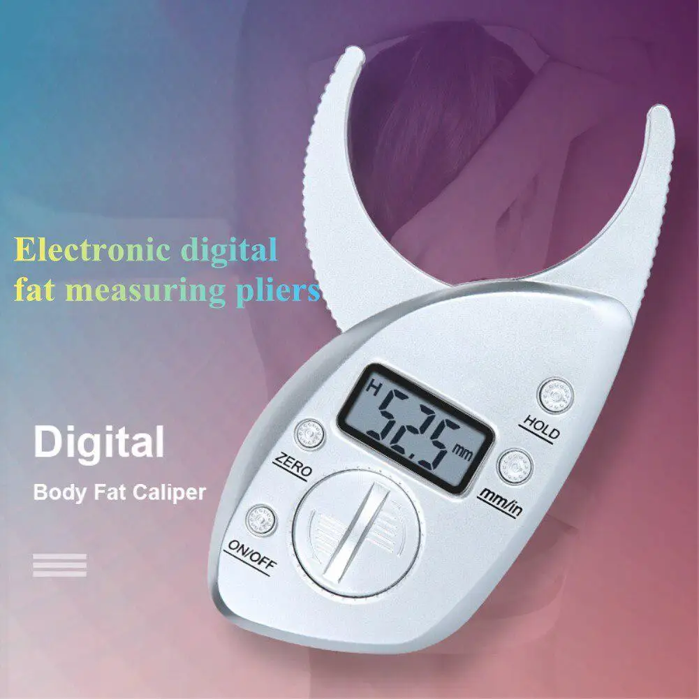 Portable Digital Skinfold Measurement Tester Body Fat Monitor Analyzer