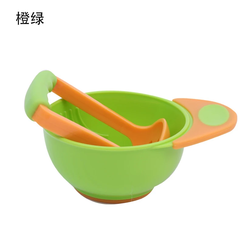 Orange Green Yomdid миска для измельчения пищи практичная детская миска для измельчения фруктов миска для измельчения пищевых продуктов из полипропилена Кухонные гаджеты - Цвет: Orange Green