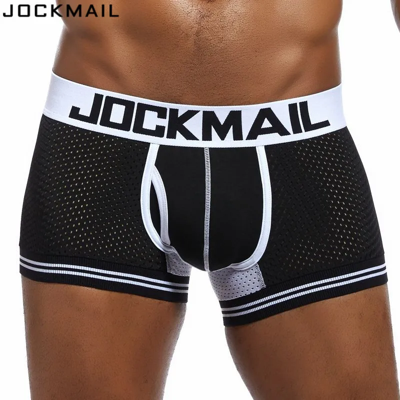 Трусы боксеры JOCKMAIL мужские сетчатые Брендовое нижнее белье одежда для сна геев