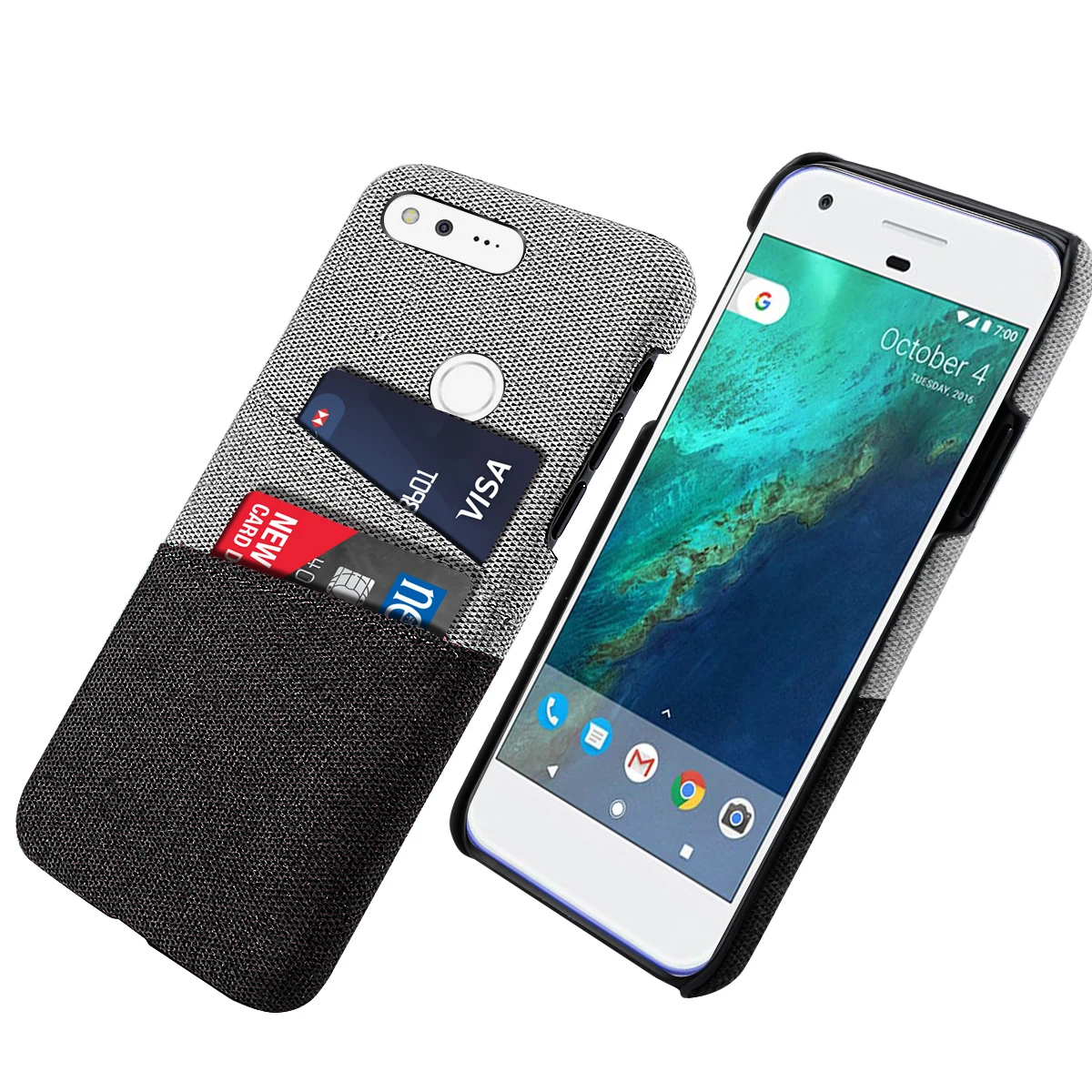 Чехол для Google Pixel/Pixel 3A/XL ретро-чехол из ткани фарбик с держателем карт тонкий