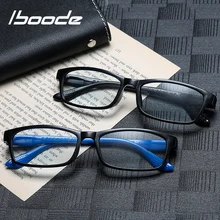 Iboode анти-синим светом, очки для чтения, Для женщин Для мужчин с диоптриями+ 0,5 1,0 1,5 2,0 2,5 3,0 3,5 квадратные очки для пресбиопии