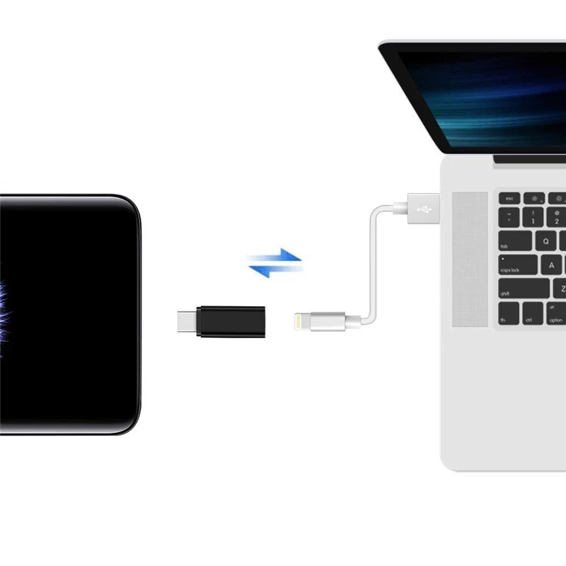 Металлический IOS Женский к USB C Мужской адаптер для samsung Galaxy S8 S9 S10 Plus huawei P20 P30 Pro 8 Pin к type-c зарядный конвертер