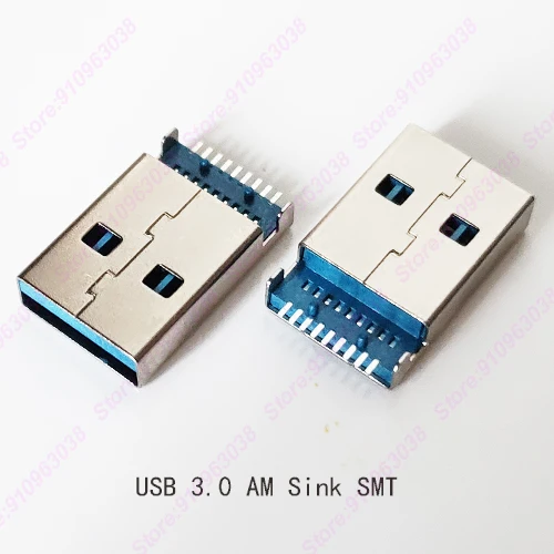 

5pieces/10pieces USB 3.0 A Type Male Connector High-speed Data Transmission USB 3.0 Jack Charging Socket Sink SMT