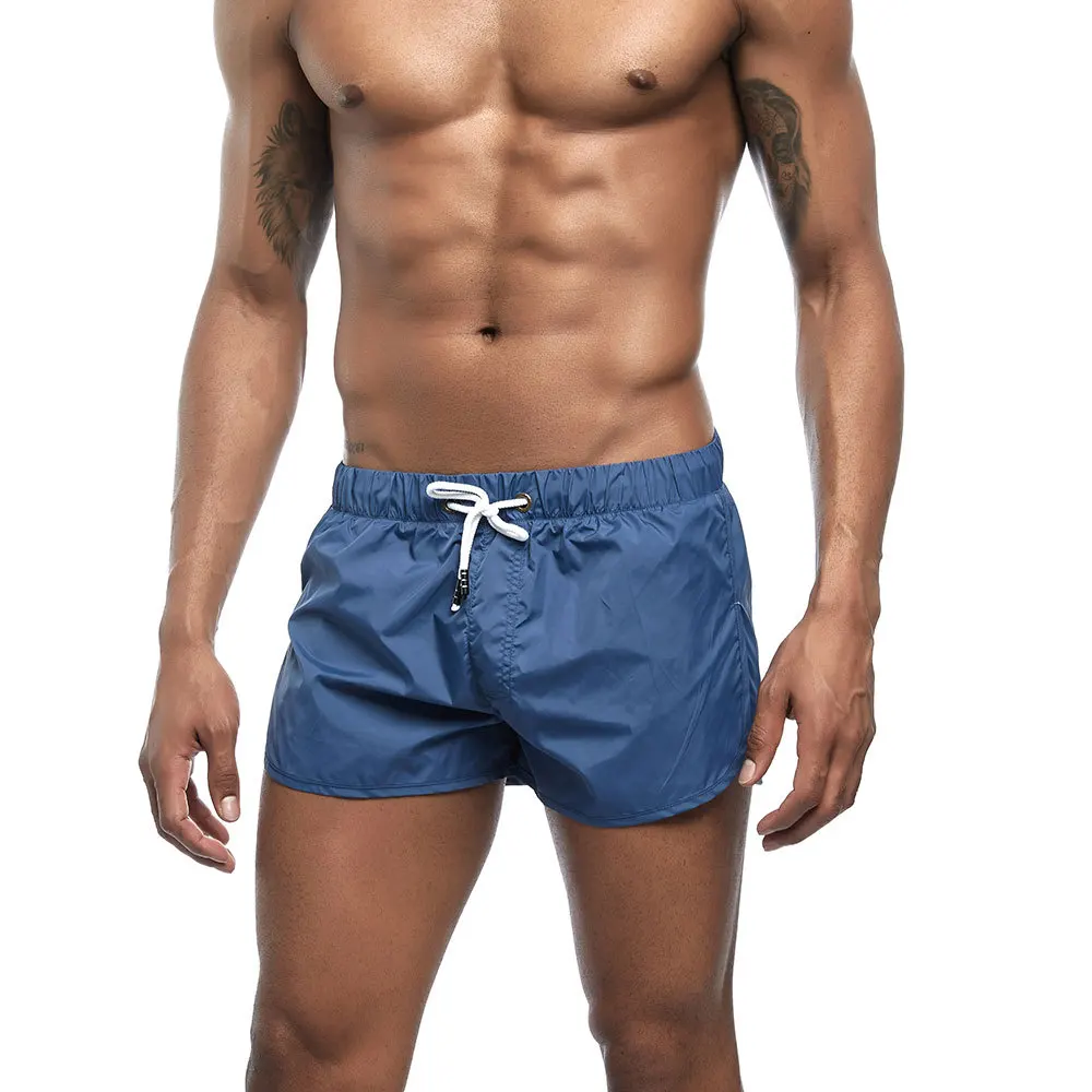 Новейшие мужские шорты для плаванья, короткие тонкие и легкие Пляжные штаны, обшитые мужские шорты, шорты для плавания, короткие спортивные мужские шорты