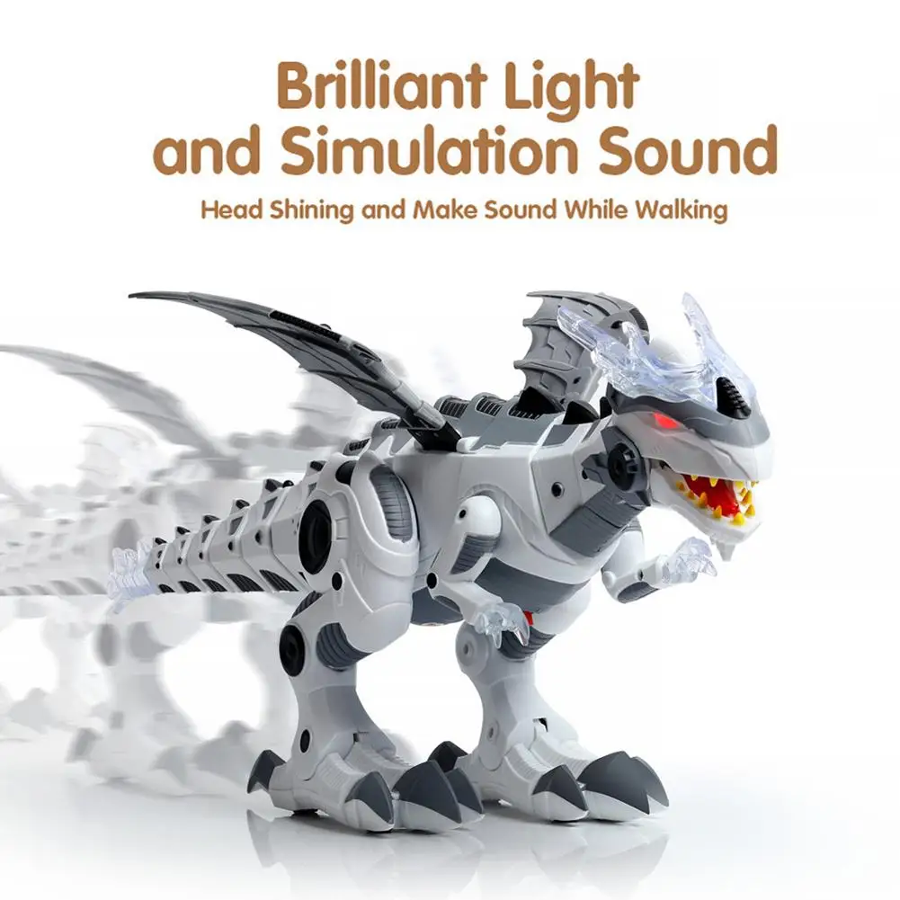 

Electronic Mechanical Spray Dinosaur Model with Light Music Educational Toy