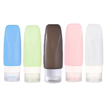 1 шт. 85 мл портативные силиконовые многоразовые бутылки красочные пустые пакеты для упаковки лосьона для путешествий контейнер для шампуня бутылки для пресса