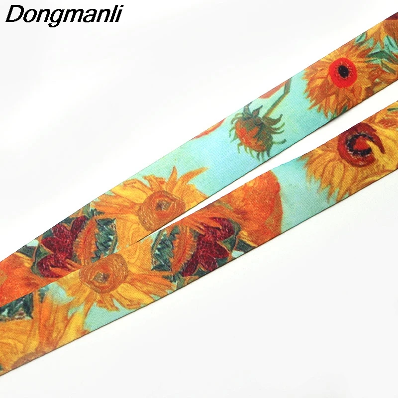 PC245 1 шт. Van Gogh Lanyards держатель удостоверения личности ID карта пропуск Мобильный телефон ремни значок брелок для ключей