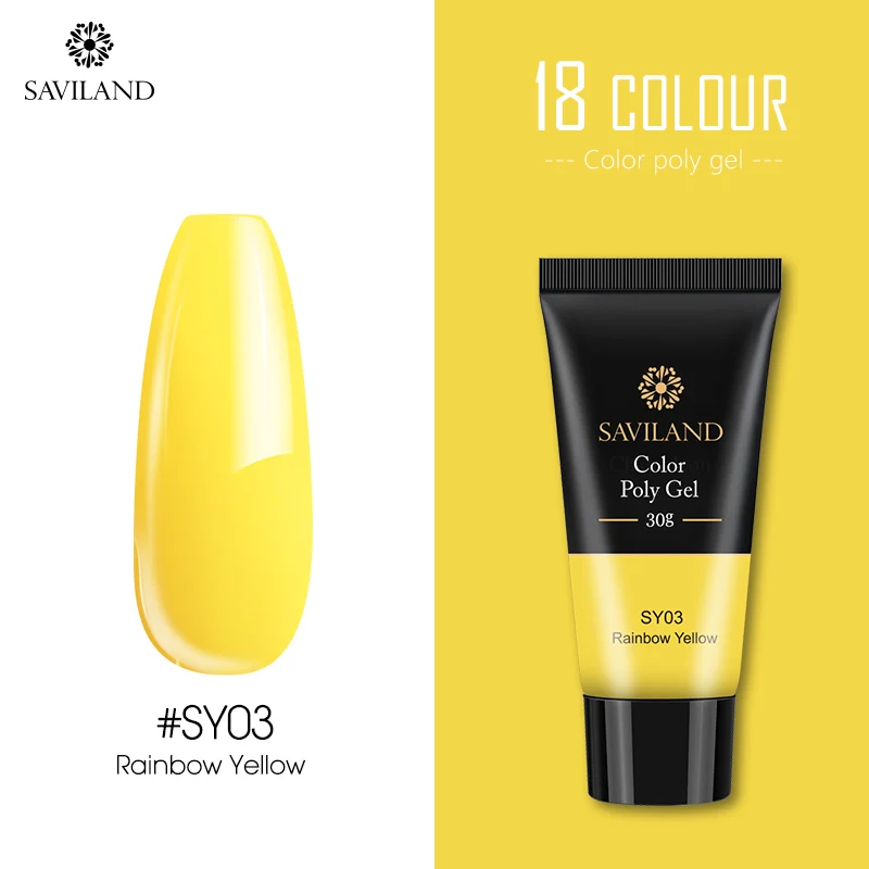 SY03 SAVILAND 30g Color Changing Poly Gel Acryl Gel UV Builder Gel Clear Pink Varnish Soft No Burnning Cover Natural Gel Polish - Цвет: SY03